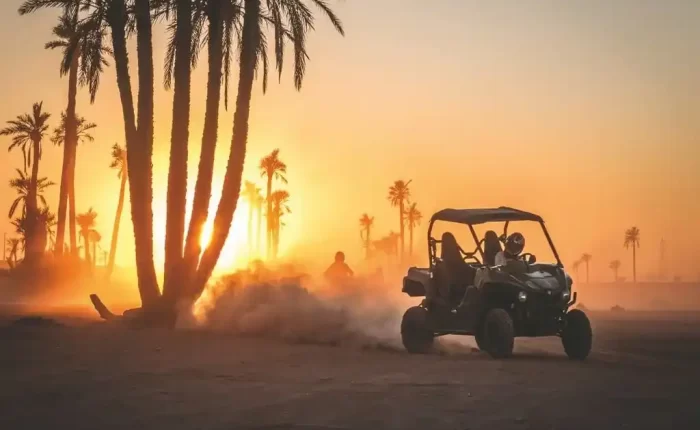 Buggy Marrakech: Buggy convoy kick up dust on a half-day adventure tour through the rugged landscapes surrounding Marrakech
