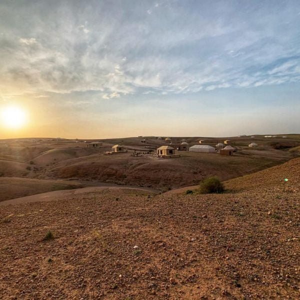Scenic Views from Agafay Camel Ride