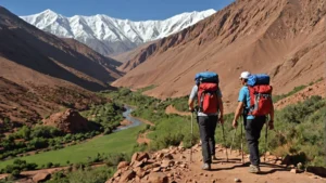 Escaping into Nature: The Ultimate Atlas Mountains Trek 1 Image showcasing essential gear for traversing the Atlas Mountains Trek.
