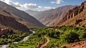 Escaping into Nature: The Ultimate Atlas Mountains Trek 2 Image depicting a map or overview of the Atlas Mountains region.